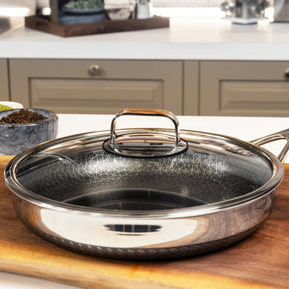 DiamondClad™ 12 Inch Thermowave™ Hybrid Pan and Lid Set